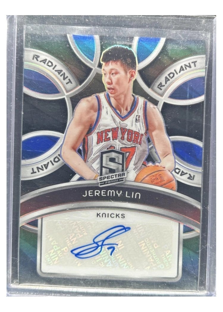 2023-24 Panini Spectra Radiant Signatures Jeremy Lin #4 card