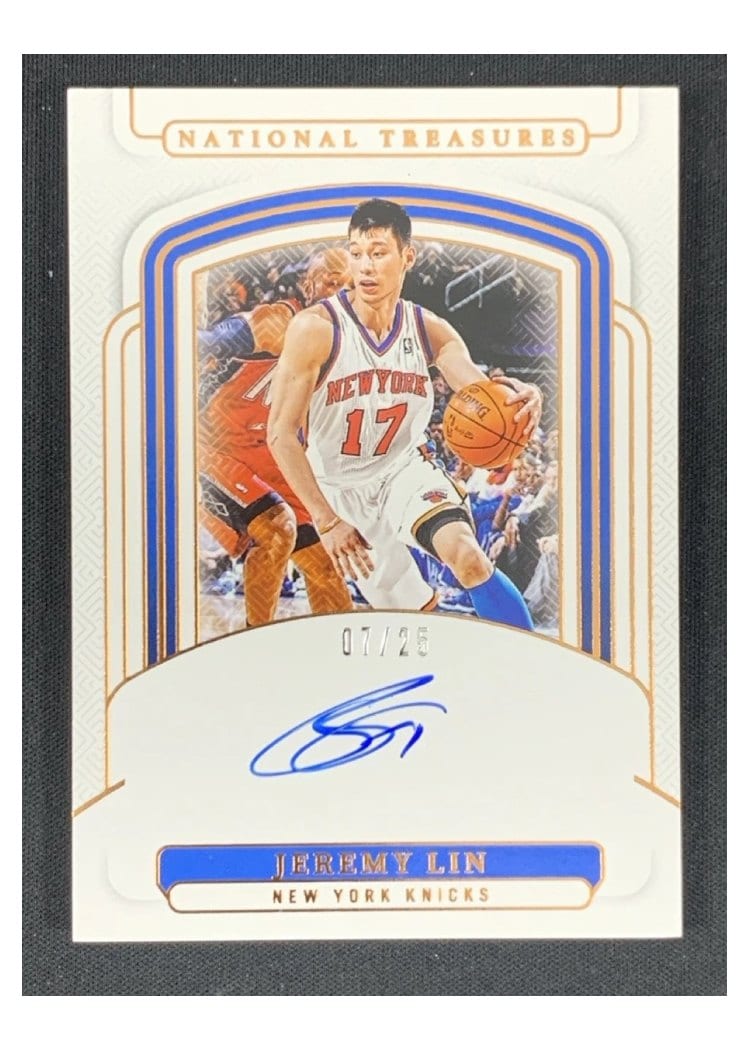 2024-25 Panini National Treasures Signatures Jeremy Lin #SIG-LIN card