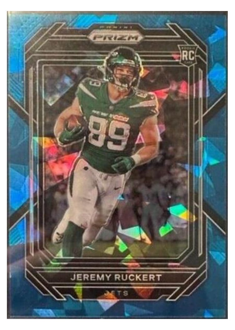 2022 Panini Prizm Base Set Jeremy Ruckert Blue Ice #361 card