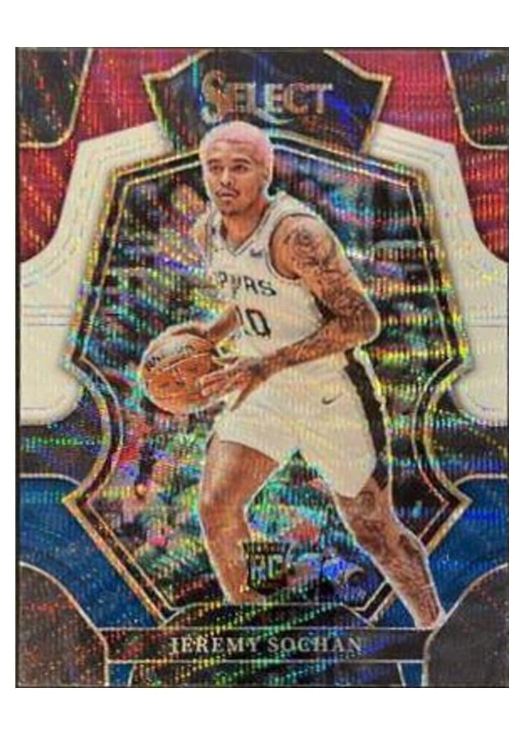 2022-23 Panini Select Base Set Jeremy Sochan Tri Color Prizm #86 card