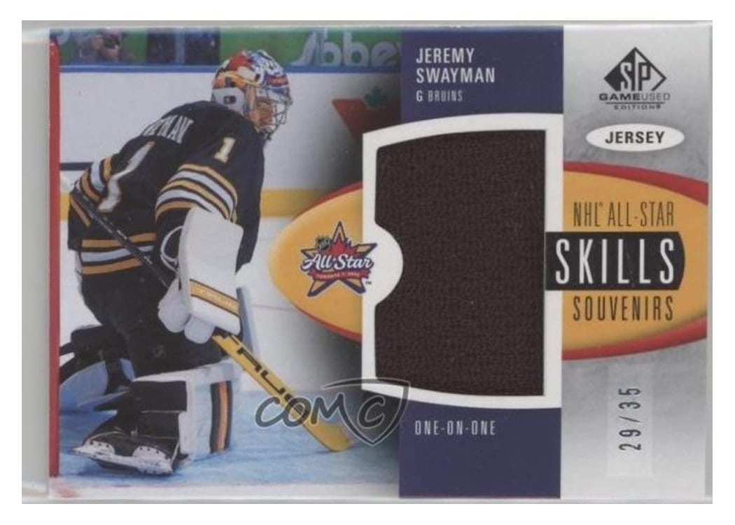 2024-25 SP Game Used 2024 All-Star Skills Souvenirs Jersey Relics Jeremy Swayman #SV-JS card