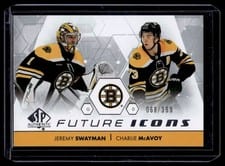 2021-22 SP Authentic Future Icons Jeremy Swayman/Charlie McAvoy #FI-3 card