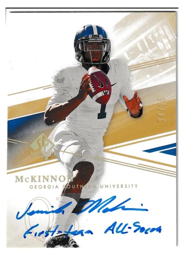 2014 SP Authentic Jerick Mckinnon Inscribed Autograph #42 card