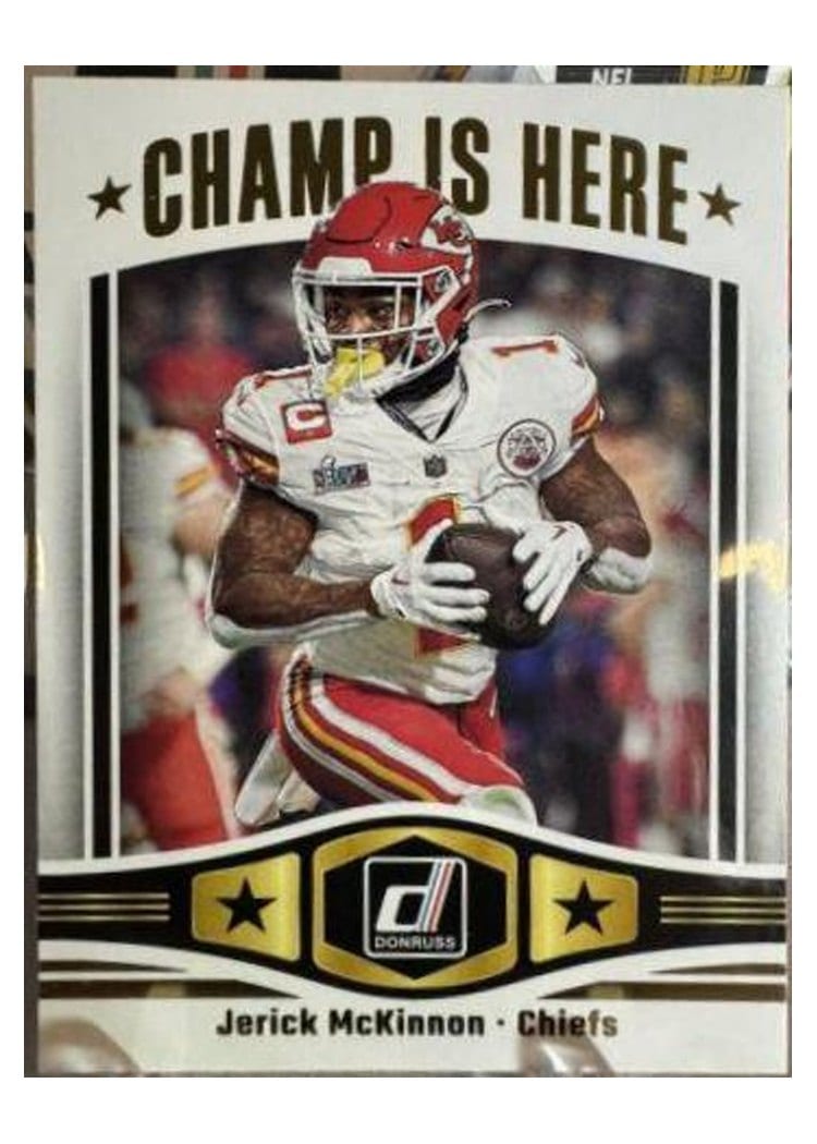 2023 Donruss Champ is Here Jerick McKinnon #CIH-5 card