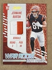 2024 Panini Absolute War Room Materials Jermaine Burton #WRM-JBN card
