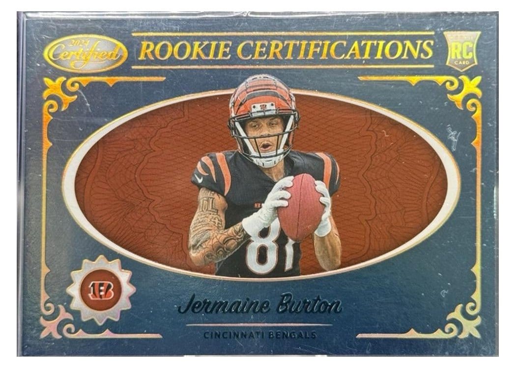 2024 Panini Certified Rookie Certifications Jermaine Burton #7 card