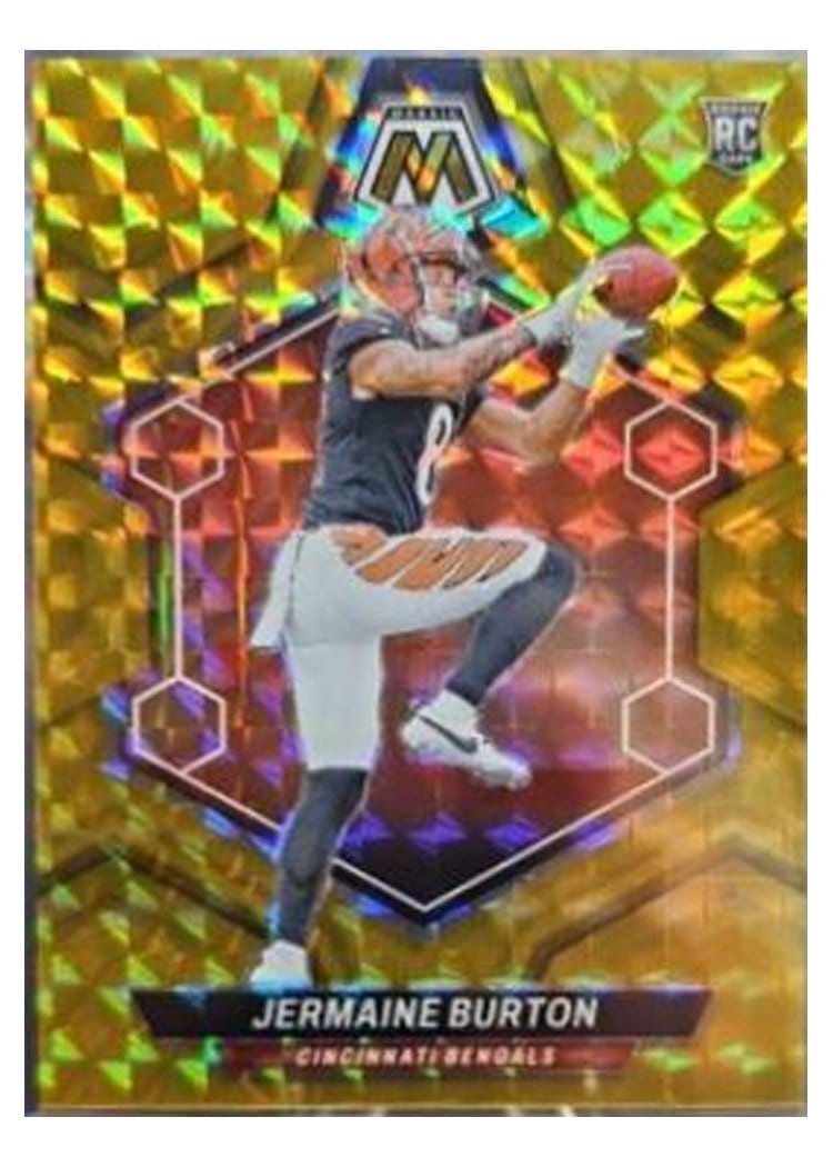 2024 Panini Mosaic Base Set Jermaine Burton Gold #366 card