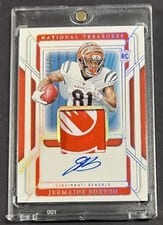 2024 Panini National Treasures Rookie Gloves Signatures Jermaine Burton #20 card