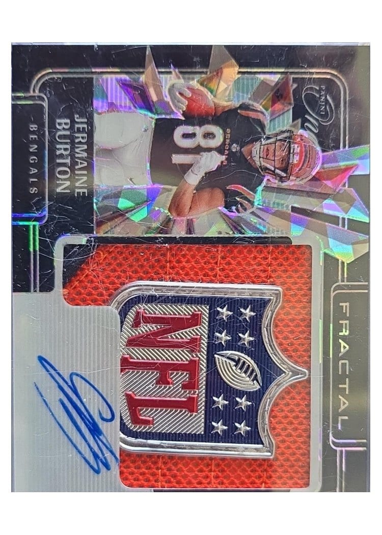 2024 Panini One Rookie Fractal Autographs Jermaine Burton #420 card