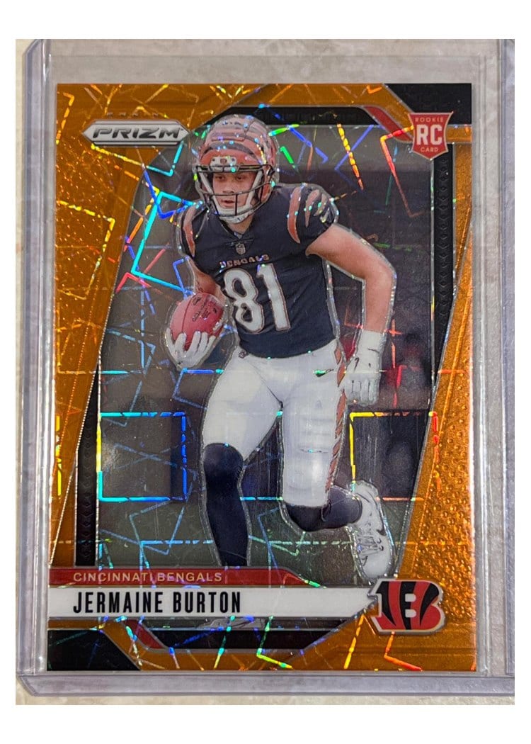 2024 Panini Prizm Base Set Jermaine Burton Orange Lazer #350 card