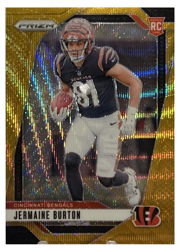 2024 Panini Prizm Base Set Jermaine Burton Wave Gold #350