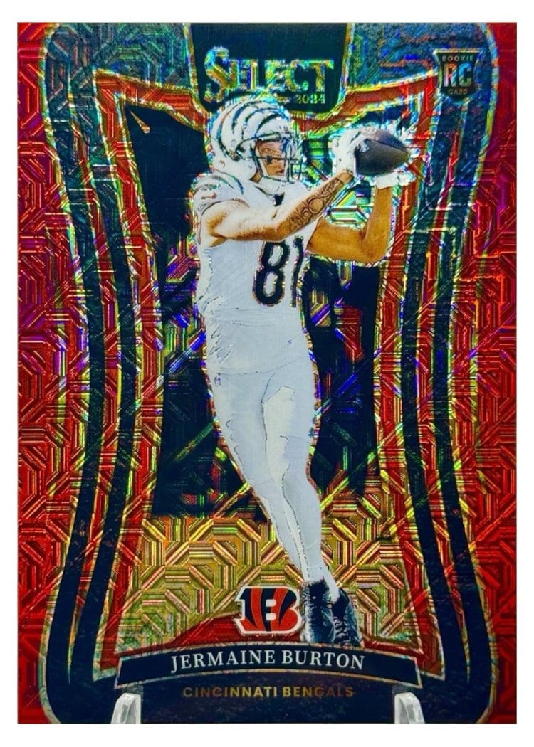 2024 Panini Select Base Set Jermaine Burton Red Mojo #350 card