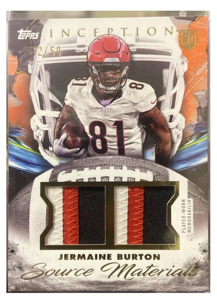 2024 Topps Inception Source Materials Jermaine Burton #SM-JB card