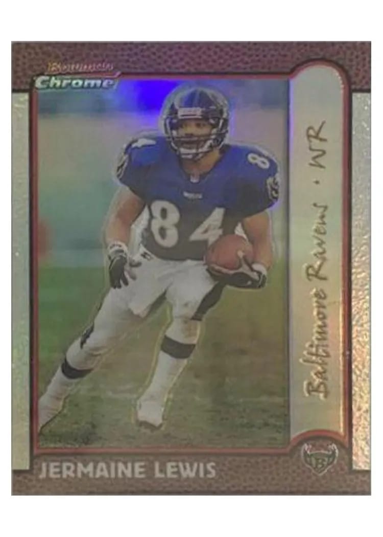 1999 Bowman Chrome Jermaine Lewis Gold Refractor #55 card