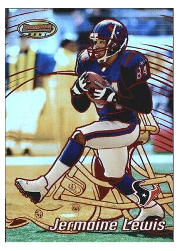 2002 Bowman's Best Jermaine Lewis Red #28 card