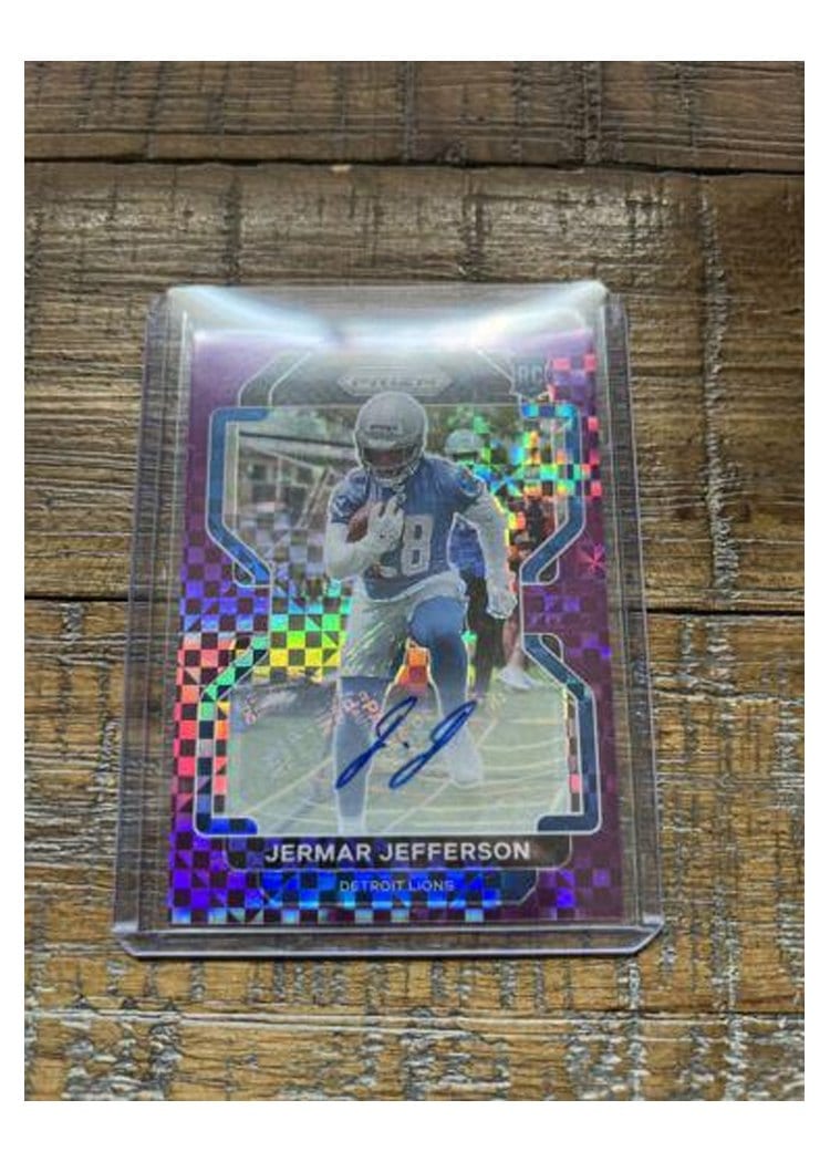 2021 Panini Prizm Base Set Jermar Jefferson Autograph Purple Power Prizm #404 card