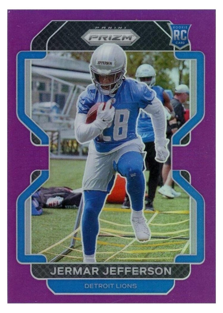 2021 Panini Prizm Base Set Jermar Jefferson Purple Prizm #404 card