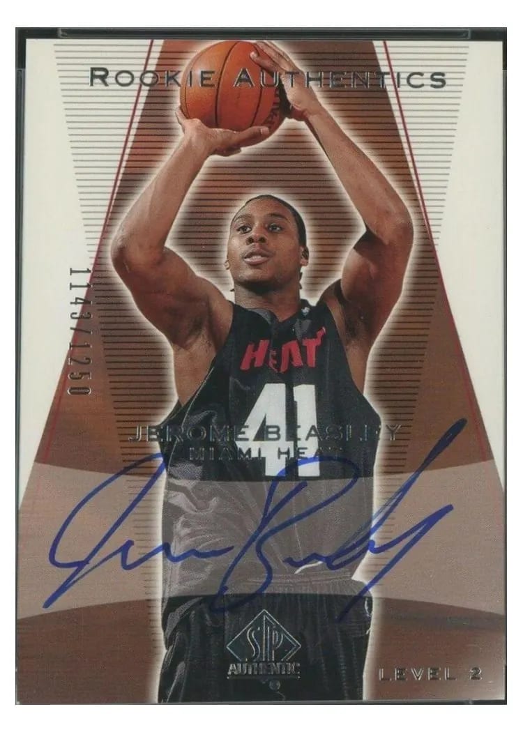 2003 SP Authentic Jerome Beasley Autograph #169 card