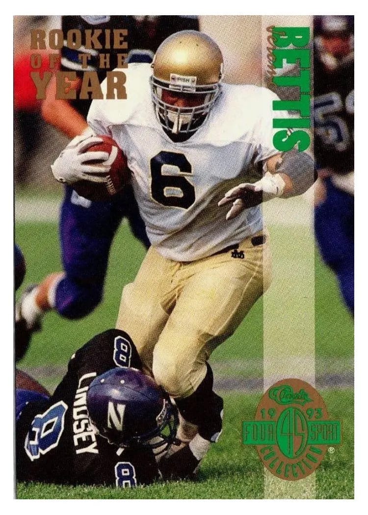 1993 Classic Four Sport Jerome Bettis #RY1 card