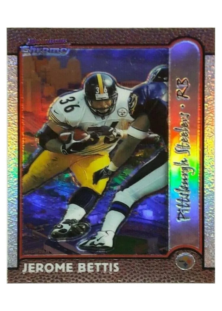 1999 Bowman Chrome Jerome Bettis Interstate Refractor #110 card