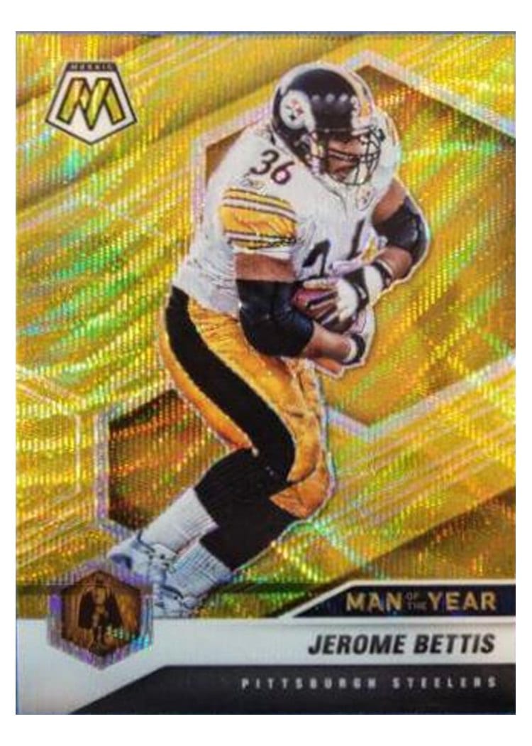 2021 Panini Mosaic Base Set Jerome Bettis Gold Wave Mosaic #262 card
