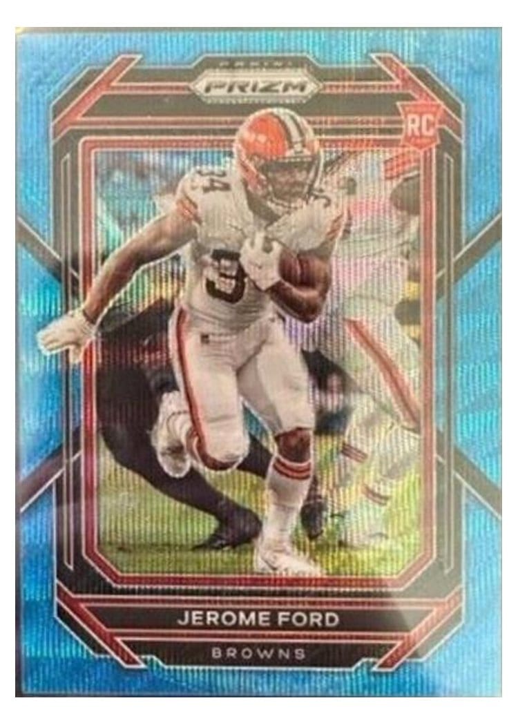 2022 Panini Prizm Base Set Jerome Ford Blue Wave #346 card