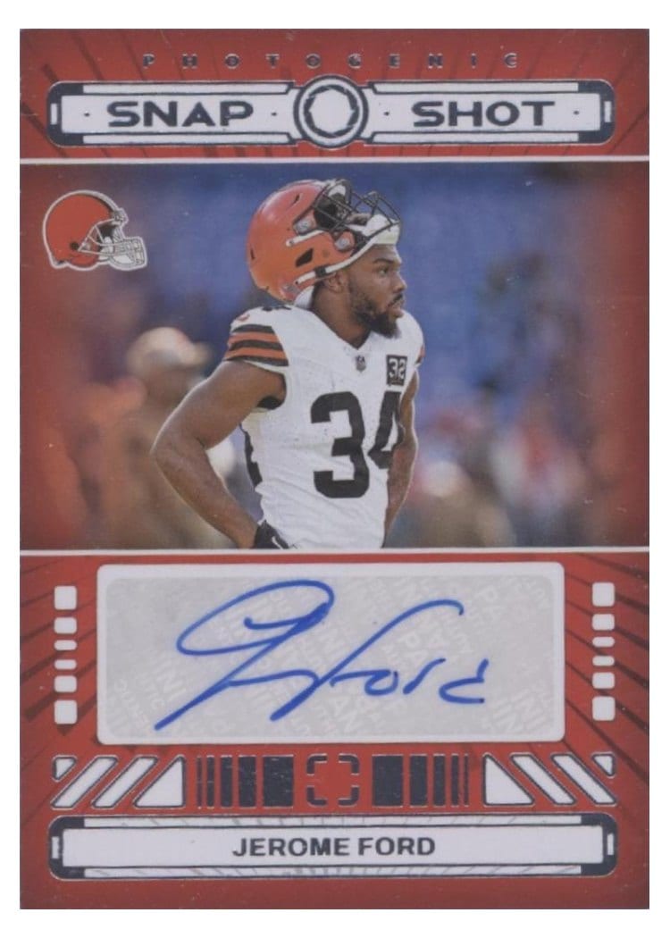 2024 Panini Photogenic In The Action Autographs Jerome Ford #IAA-JFO card
