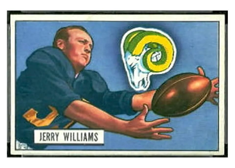 1951 Bowman Jerome Williams #114 card