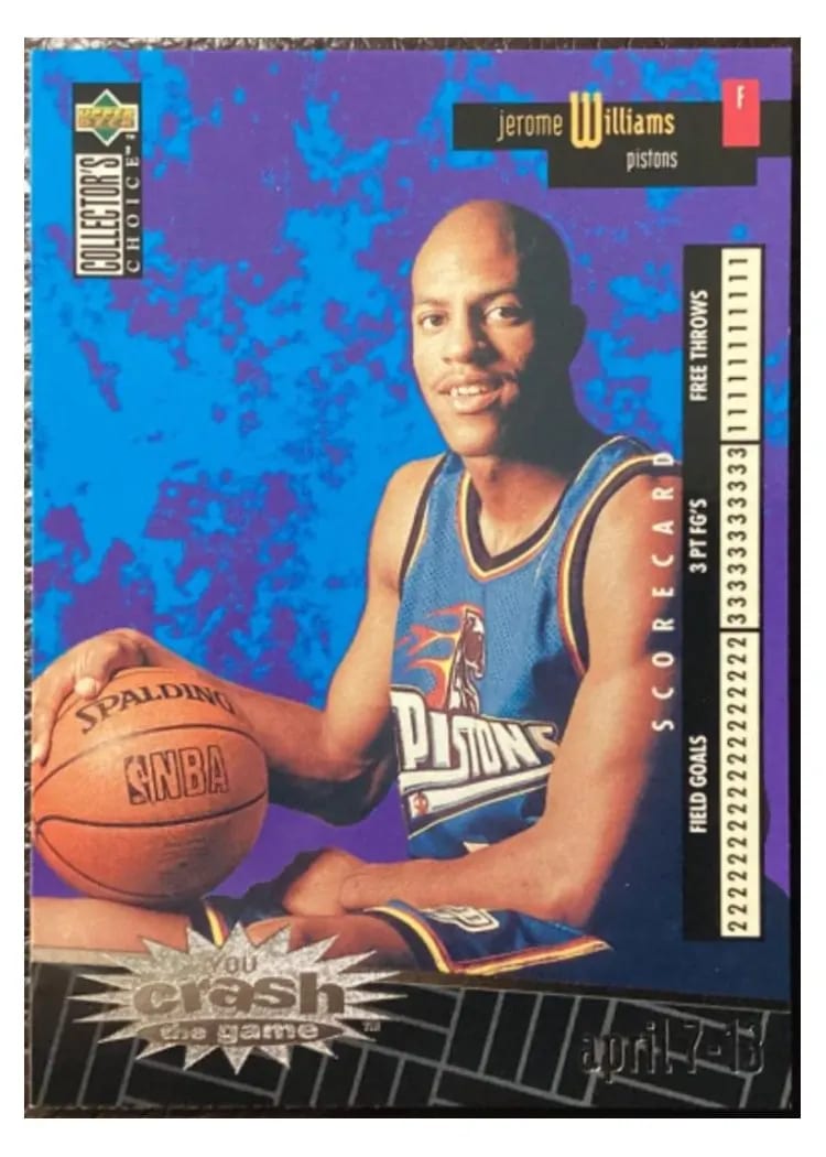 1996 Collector's Choice Crash the Game Jerome Williams #C8