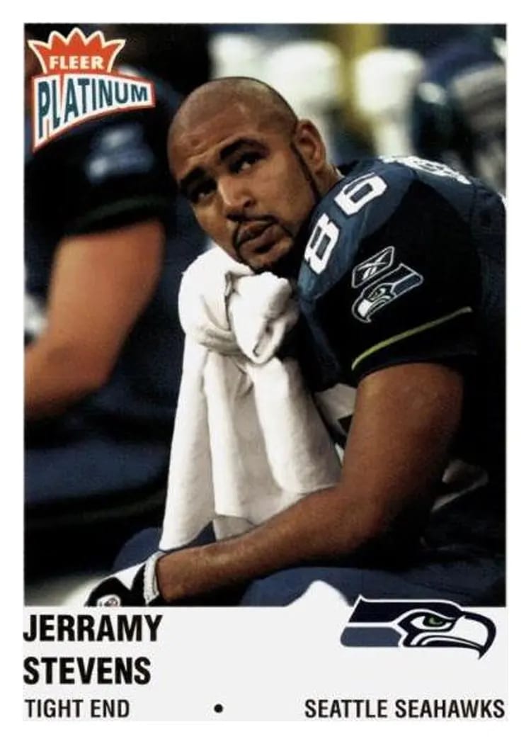 2003 Fleer Platinum Jerramy Stevens #59 card
