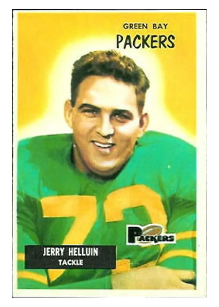 1955 Bowman Jerry Helluin #144 card