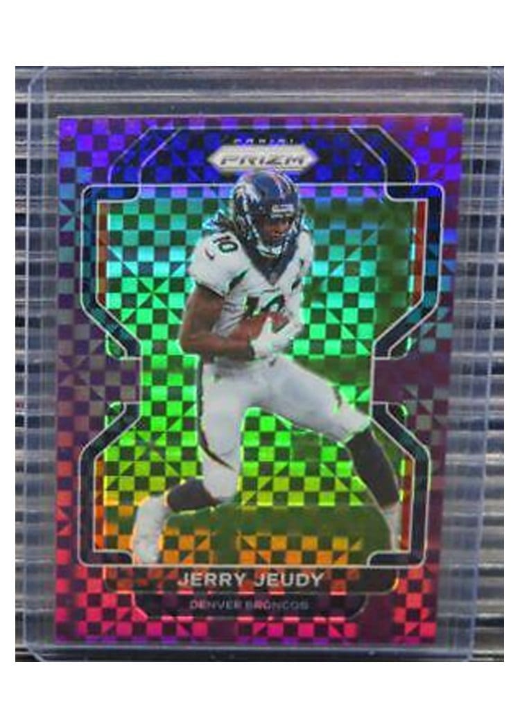 2021 Panini Prizm Base Set Jerry Jeudy Purple Power Prizm #199 card