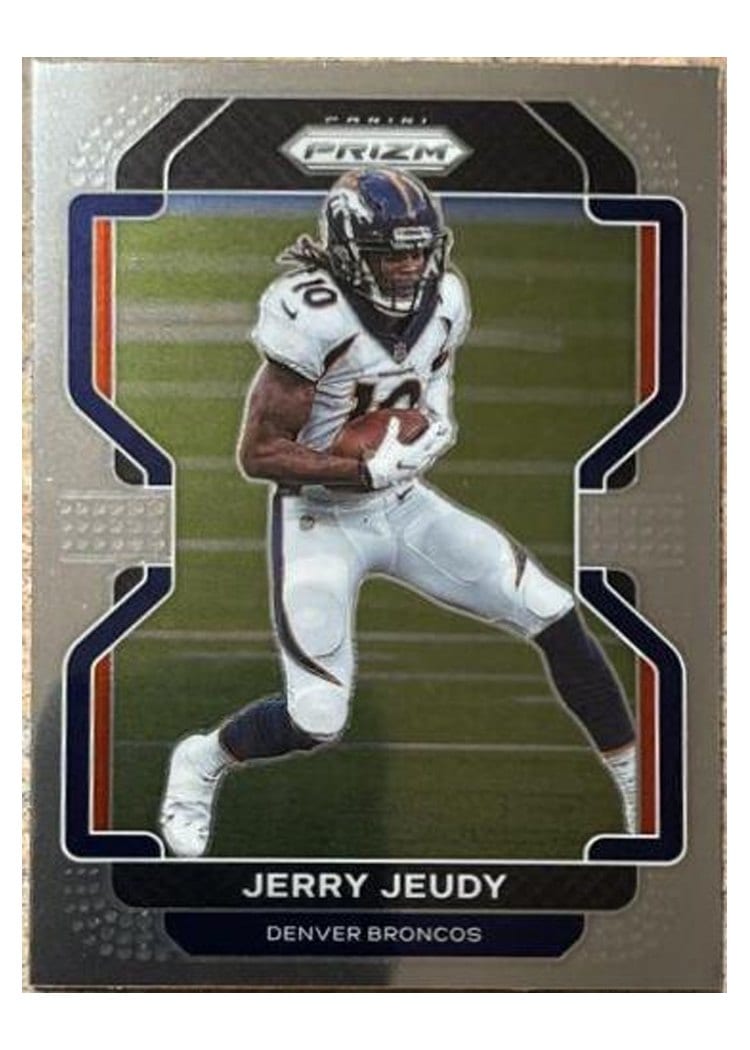 2021 Panini Prizm Base Set Jerry Jeudy Silver Prizm #199 card