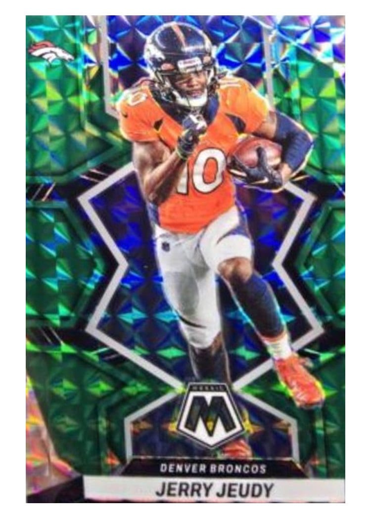 2022 Panini Mosaic Base Set Jerry Jeudy Green #60 card