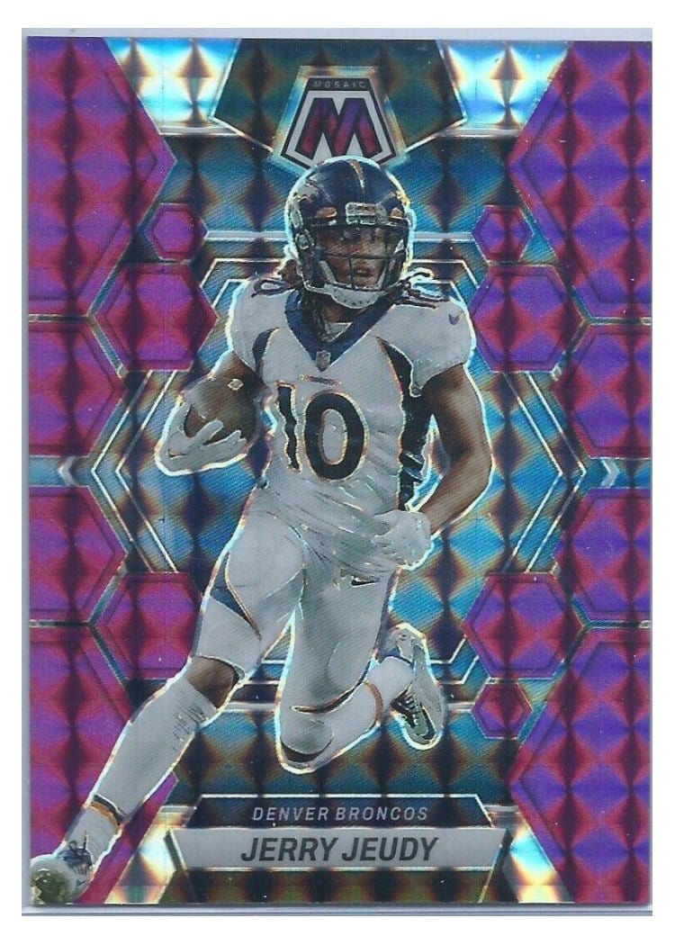 2023 Panini Mosaic Base Set Jerry Jeudy Purple #66 card