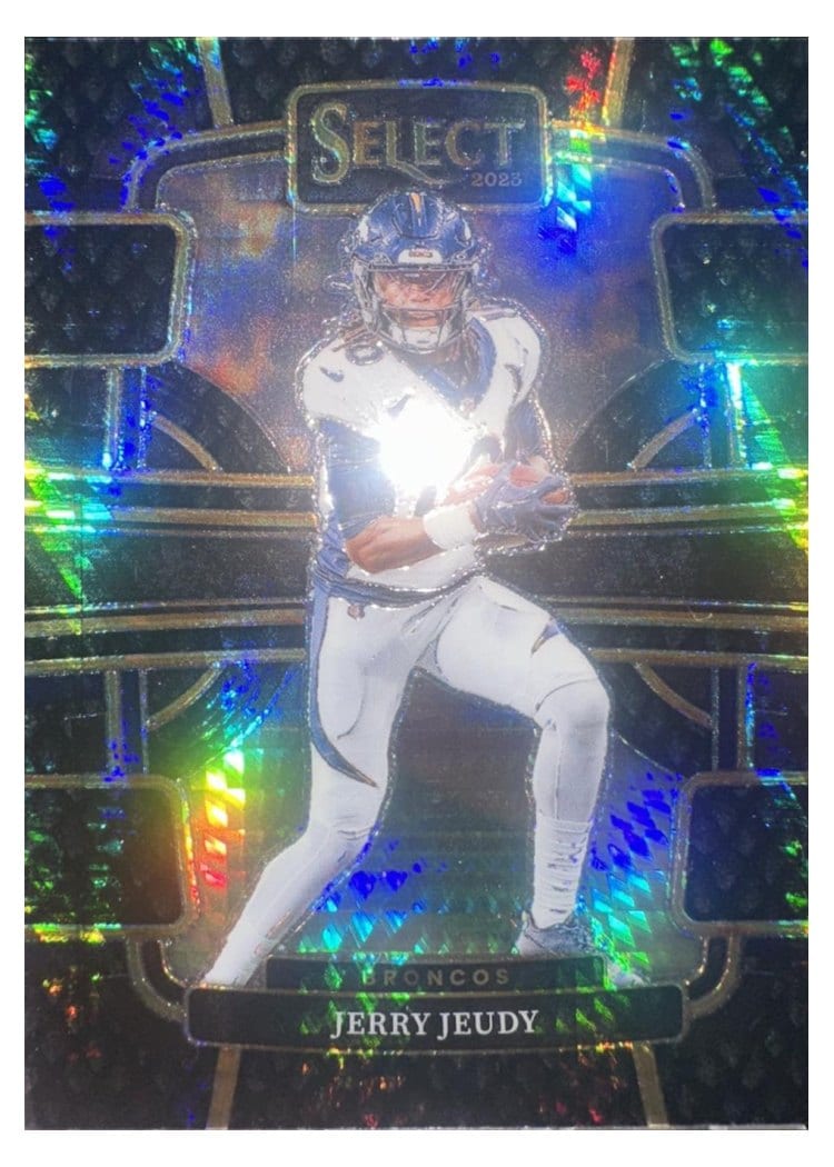 2023 Panini Select Base Set Jerry Jeudy Dragon Scale Black Prizm #31 card