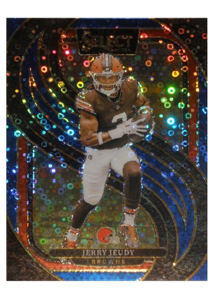 2024 Panini Select Base Set Jerry Jeudy Blue Disco Prizm #169 card