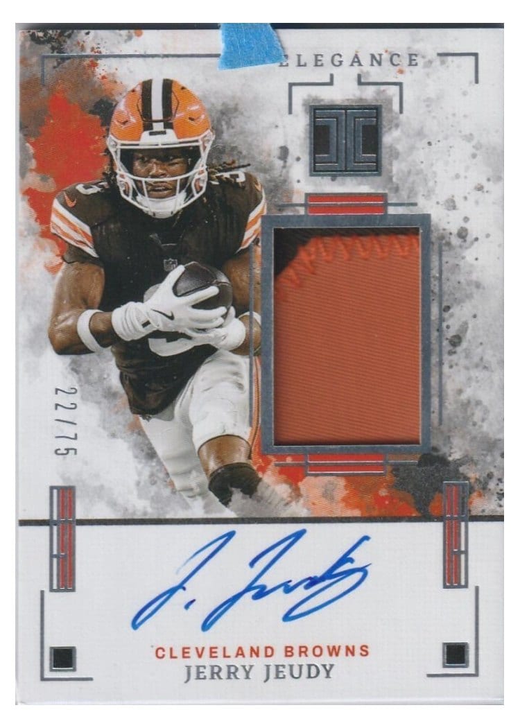 2025 Panini Impeccable Elegance Veteran Patch Autos Jerry Jeudy #11 card