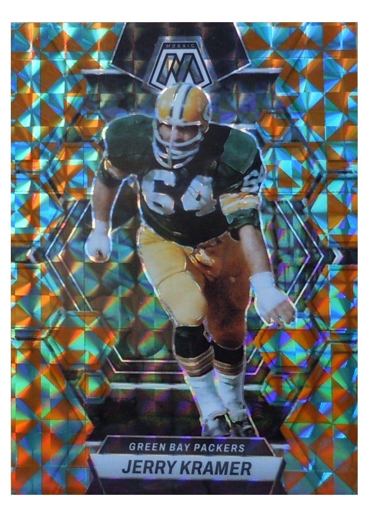2023 Panini Mosaic Base Set Jerry Kramer Blue Fluorescent #87 card