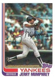 1982 Topps Base Set Jerry Mumphrey #175 card