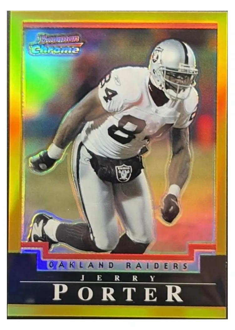 2004 Bowman Chrome Jerry Porter Gold Refractor #88 card