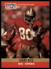 1990 Pro Set FACT Cincinnati Jerry Rice #295 card