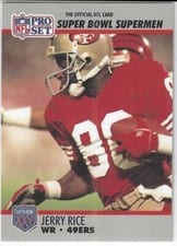 1990 Pro Set Super Bowl 160 Jerry Rice #48 card