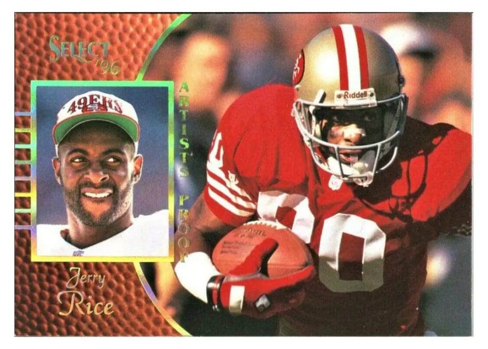 1996 Select Jerry Rice #33 card