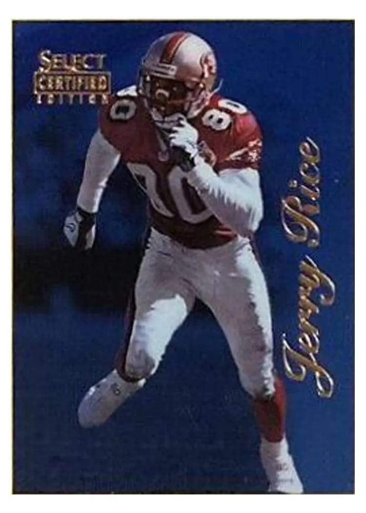 1996 Select Certified Jerry Rice #62 card