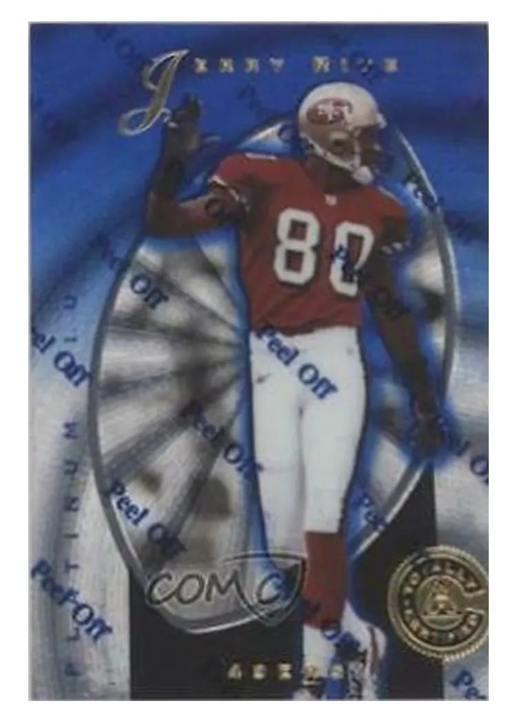 1997 Pinnacle Totally Certified Jerry Rice Platinum Blue #9 card