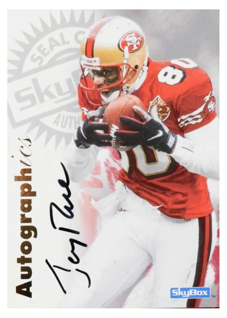 1997 Skybox Premium Autographics Jerry Rice card