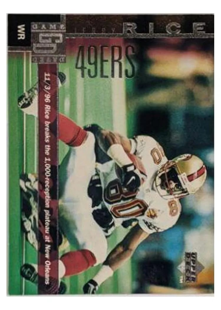 1997 Upper Deck Jerry Rice Game Dated Foil #50 card