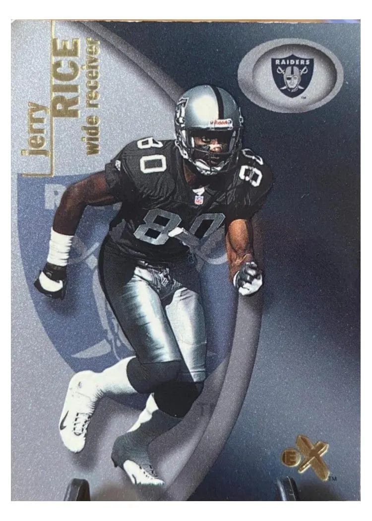 2001 Fleer E X Jerry Rice #72 card
