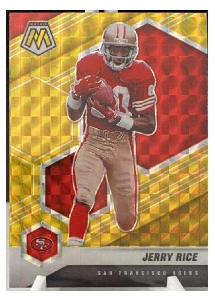 2021 Panini Mosaic Base Set Jerry Rice Gold Mosaic #175 card